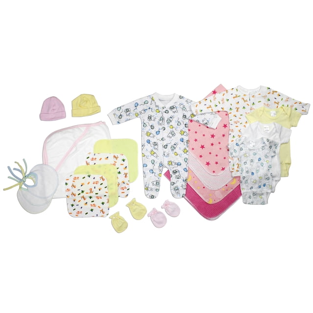 Bambini Newborn Baby Girls 21 Pc Layette Baby Shower Gift Set