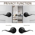 thumbnail image 3 of Privacy Door Handles Door Levers Privacy Door Lock Satin Nickel Stainless Steel Door Handles Indoor with Lock Keyless Door Knobs for Interior Bed/Bathroom Doors, 3 of 7