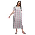 thumbnail image 4 of Moomaya Printed Nightdress For Ladies Cotton Ruffled Border Nursing Night Gown, 4 of 5