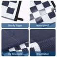 thumbnail image 4 of Outdoor Waterproof Rug 9x18 Large Modern Neutral Outdoor Patio Rugs, Reversible Fade-Proof & Weather Resistant Large Area Rug Mats for Rv Deck Porch Picnic Beach Balcony, Black Blue White, 4 of 10