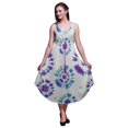 thumbnail image 1 of Bimba Tie-Dye Ladies Printed Resort Midi Drawstring Dress Spaghetti Strap Beach Wear-X-Large, 1 of 1