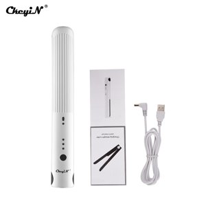 CkeyiN Hair Straightener,USB Rechargeable Curling Wand, Mini Hair Curling Iron for Travel Use Hair Curler with Protective Head, 25mm Curly Hair Straightening Plate Flat Iron