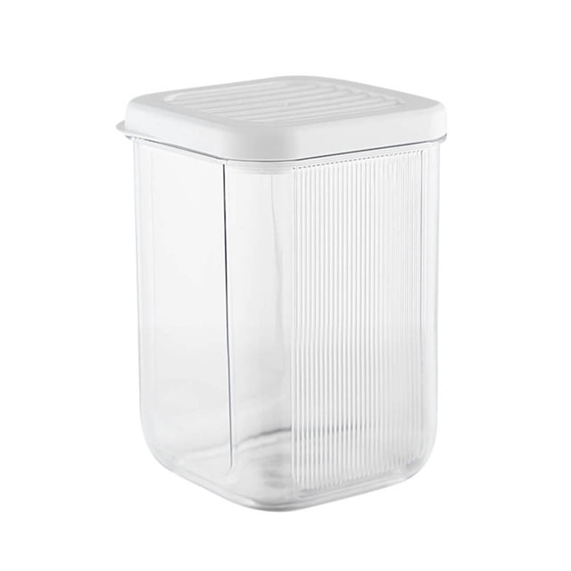 Airtight Food Storage Container 700 mL Plastic Kitchen Storage Box for Cereals Dry Fruit Tea With Large Mouth and Non-Slip Base