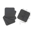 thumbnail image 2 of 4PC Square Genuine Leather Coasters Black, 2 of 3