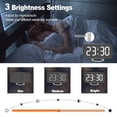 thumbnail image 3 of HOARBOEG Creative USB Charging Mirror Electronic Digital Alarm Clock LED Display Electronic Clock 6.5 Inch Large Screen Home And Office Electronic Alarm Clock Clearance Sale Holiday Gifts, 3 of 8