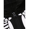 thumbnail image 4 of FOCUSNORM Pyjamas Assortis pour la Famille Halloween Imprimé Squelette à Manches Longues avec Capuche et Fermeture Éclair, 4 of 9