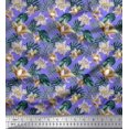 thumbnail image 1 of Soimoi Rayon Fabric Monstera Leaf & Floral Decor Fabric Printed Yard 42 Inch Wide, 1 of 5