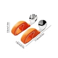 thumbnail image 3 of Stainless Steel Training Spoon and Fork Set for Toddlers Learning Self Feeding, 3 of 6