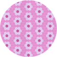 thumbnail image 1 of Ahgly Company Machine Washable Indoor Round Transitional Blossom Pink Area Rugs, 7' Round, 1 of 7