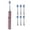 Pink, variant on Dvkptbk Electric Toothbrush, Soft Toothbrushes for Adults And Kids 6 Brush Heads, One Charge Use for 90 Days, 5 Modes 2 Minutes Build In Smart Timer, Rechargeable Toothbrushes
