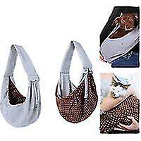 Transporteur pour Chat/chien, Écharpe à Bandoulière et Sac de Transport pour Chat, Gris