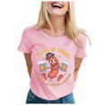 thumbnail image 1 of LUOGENLI T-shirts pour Femmes Mode Décontractée Imprimé Col Rond Manches Courtes pour l'Été T-shirts Vintage Amusants pour Femmes Tee Graphique Saint-Valentin L, 1 of 4
