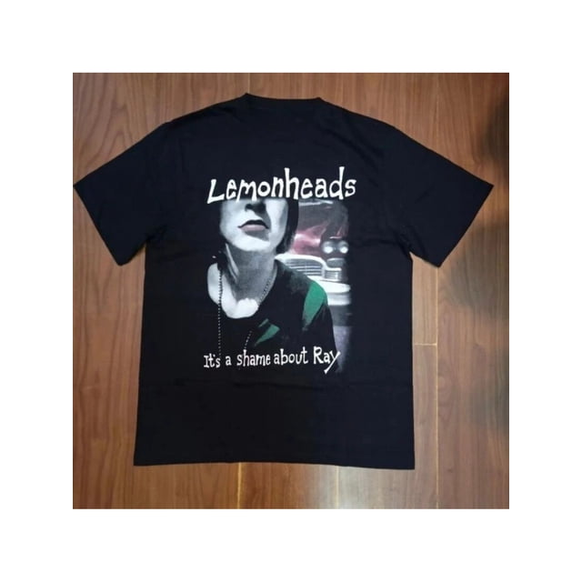 T Shirt Retro Lemonhead Band "It's a Shame About Ray" Vintage Music Black Crew Neck Tee with Band Logo Graphic