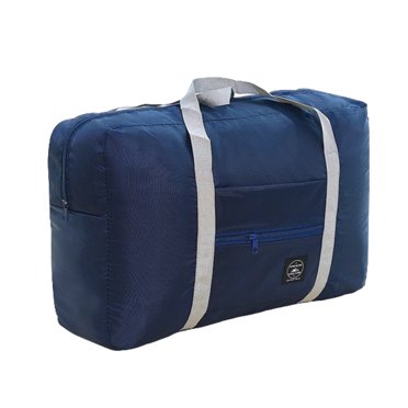Chanana Large Foldable Travel Duffel Bag, Sports Tote Gym Bag Shoulder Weekender Overnight Bags for Men Women, Tote Shoulder Handbag Bags, Dark Blue