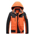 thumbnail image 3 of Windproof Jacket men Casual Patchwork Thicken Multi Pocket Hooded Zipper Windproof Waterproof Breathable Jacket Coats, 3 of 8