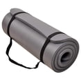 thumbnail image 1 of BalanceFrom GoCloud 71x24 Inches Extra Thick Yoga Mat 1-Inch High-Density Foam, Gray, 1 of 12