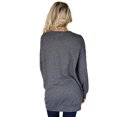 thumbnail image 3 of LAPA Womens Tops Solid Round Neck Tunic Raglan Shirts Long Sleeve Shirt Blouse, 3 of 4