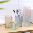 thumbnail image 3 of 5pcs Bathroom Plastic Cups Toothbrush Storage Cups Household Tooth Brushing Cups, 3 of 7