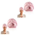 thumbnail image 1 of maskred Ample Space Satin Bonnet Comfortable And Exquisite Craft For Hair Care Large Pink 2Set, 1 of 6