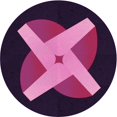 thumbnail image 1 of Ahgly Company Tapis Rond Lavable en Machine Intérieur Transitionnel Orchidée Violet, 8 Pieds Rond, 1 of 7
