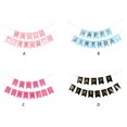 thumbnail image 2 of tredstone Happy Birthday Bunting Colorful Party Banner Reusable Birthday Decoration Paper Long Party Flag, Pink, 2 of 6