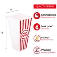 thumbnail image 4 of 4 Pcs Contenants Classiques en Plastique à Rayures Rouges et Blanches pour Maïs Soufflé pour Soirée Cinéma - Carré 4 Pouces x Profondeur 8 Pouces, 4 of 6