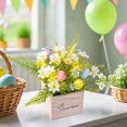 thumbnail image 1 of TIMIFIS Wood Holidays Decorations, Home Decor Spring Easter Simulation Home Holiday Decoration Centerpieces Fake Flowers Colored Eggs Spring Decoration Table Pendant, 1 of 6
