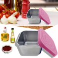 thumbnail image 1 of 1PC Stainless Steel Cutlery Set Snack Box Leakproof Small Food Containers With Silicone Lids Stackable Snack Pots For Kids Stainless Steel Snack Containers Lunch Box For Kids School Pink, 1 of 9