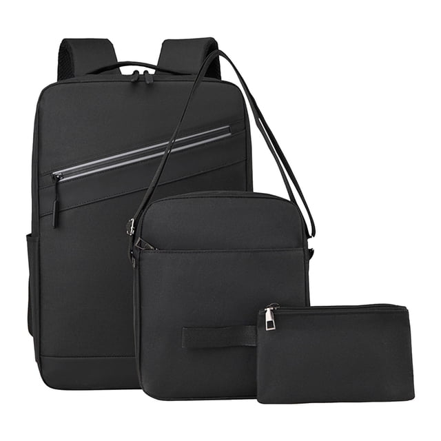 Yhmxh Closet Organizers and Storage Business Three Piece Backpack For Men Large Capacity Spliced Student School Bag And Fashionable Computer Bag A Knapsack