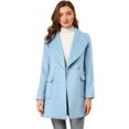 thumbnail image 3 of INSPIRE CHIC Manteau Trench Long Élégant pour Femme à Col Châle, Revers, Ceinturé, 3 of 6