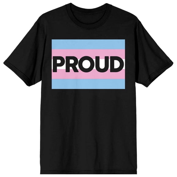 Pride - Trans Pride Flag Black T-Shirt