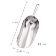 thumbnail image 3 of Ice Cube Scoop Cast Aluminum Shovel Scoops Kitchen Utility Scoops Set Contoured Handle, Ice Scooper for Ice Maker Freezer Coffee Bean Food Candy Flour Popcorn Rust Free 12 Oz, 3 of 7