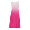 thumbnail image 4 of SMihono Robe Bohème d'Été pour Femmes Grande Taille Mode pour Femmes Vacances d'Été Imprimé Dégradé Sans Manches Robe de Fête Plage, 4 of 5