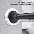 thumbnail image 4 of Hooks Wall Mount Shower Curtain Rod Holder 2 Pcs for Bathroom White Brackets for Shower Rod Not Included Durable and Stainless Finish, 4 of 8