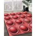 thumbnail image 3 of Ahgly Company Tapis d'Intérieur Lavables à la Machine, Carrés, Transitionnels, Rouges, 7 Pieds Carrés, 3 of 7