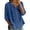🔥 Blue, variant on Sentmoon Woman Summer Tops V Neck Women Clothing Button Down Embroidery Linen Loose Fit Breathable T Shirts for Women Trendy Hawaii