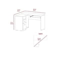 thumbnail image 3 of FM FURNITURE Raleigh L Shaped Desk Engineered Wood Light Gray, 3 of 8