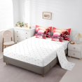 thumbnail image 3 of YST Ensemble de Literie Fleurs de Cerisier Roses 7 Pcs Style Japonais, Ensemble de Couette Floral Botanique Taille Simple, Thème Mont Fuji, Simple (7 Unités), 3 of 4
