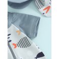 thumbnail image 4 of SUNSIOM Toddler Boys Rash Guard Swimwear Cartoon Fish Print Short Sleeve Swimsuits Front Zipper Bathing Suits with Swimming Hat, 4 of 9