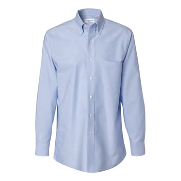 Van Heusen Mens Long Sleeve Oxford Shirt, L, Dark Grey