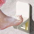 thumbnail image 1 of Shower Rest Foot Spa for Bathroom Wall Mount Foot Rinsing Stool with Tray No Drilling Design Durable Shower Accessory for Home Hotel Apartments, 1 of 6