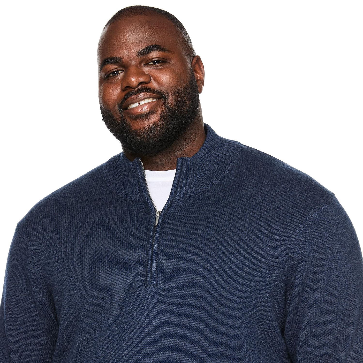 George Big Men's Quarter Zip Sweater