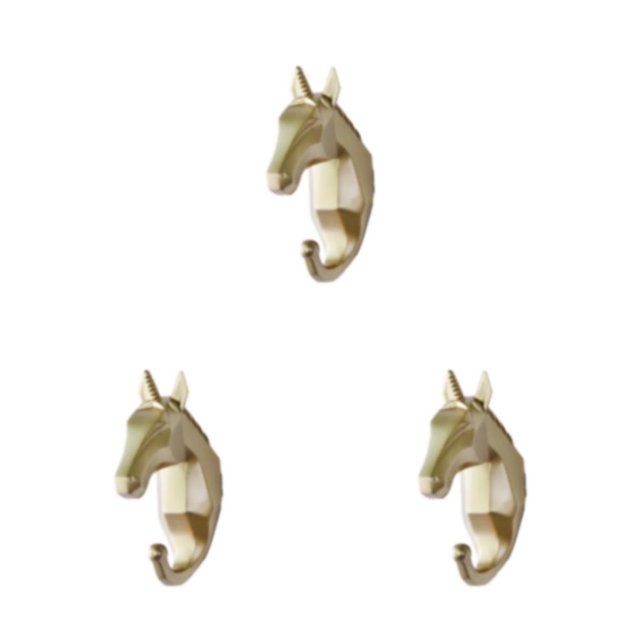 Wweixi Coat Hooks Easy To Install And Wide Application For Added In Daily Life golden(horse) 3Set