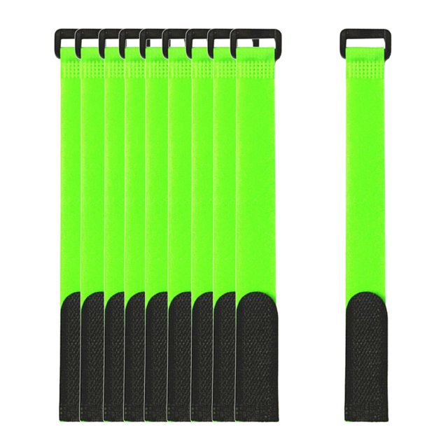 10 Pieces Fishing Rod Straps , Reusable Fishing Rod Belts Ties Stretchy Elastic Light Green