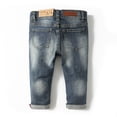 thumbnail image 2 of KIDSCOOL SPACE Baby Boys Little Kid Elastic Ripped Jeans StoneWashed Pants,5-6 Years, 2 of 6