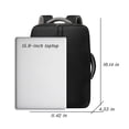 thumbnail image 3 of Vaidha Business Backpack, Bag For Travel Flight Fits 15.6 Inch Laptop With USB Charging Port, 3 of 8