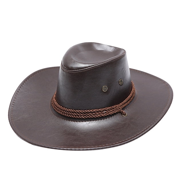 Chapeau de Cowboy Western Mode Uni pour Hommes et Femmes / Coupe-Vent Durable Extérieur Soleil Style Cowboy Classique