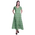 thumbnail image 1 of Moomaya Robe Longue Maxi pour Femmes à Manches Courtes, Robe Formelle/décontractée avec Poches P-TTG, 1 of 6