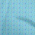 thumbnail image 1 of oneOone Silk Tabby Turquoise Blue Fabric Asian Retro Floral Sewing Craft Projects Fabric Prints By Yard 42 Inch Wide, 1 of 4
