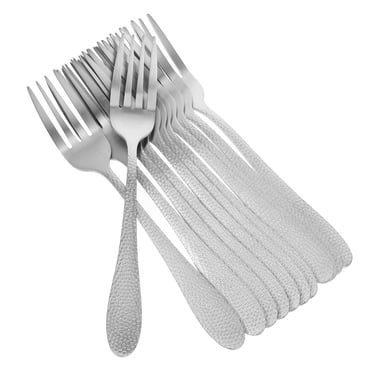 KAKOWELY Couverts 12 Pcs Fourchettes à Dessert en Acier Inoxydable Fourchettes Multifonction Petites Fourchettes Fourchettes à Fruits Portatives Fourchettes à Dessert Petites Fourchettes Fourchettes à Gâteau en Acier Inoxydable